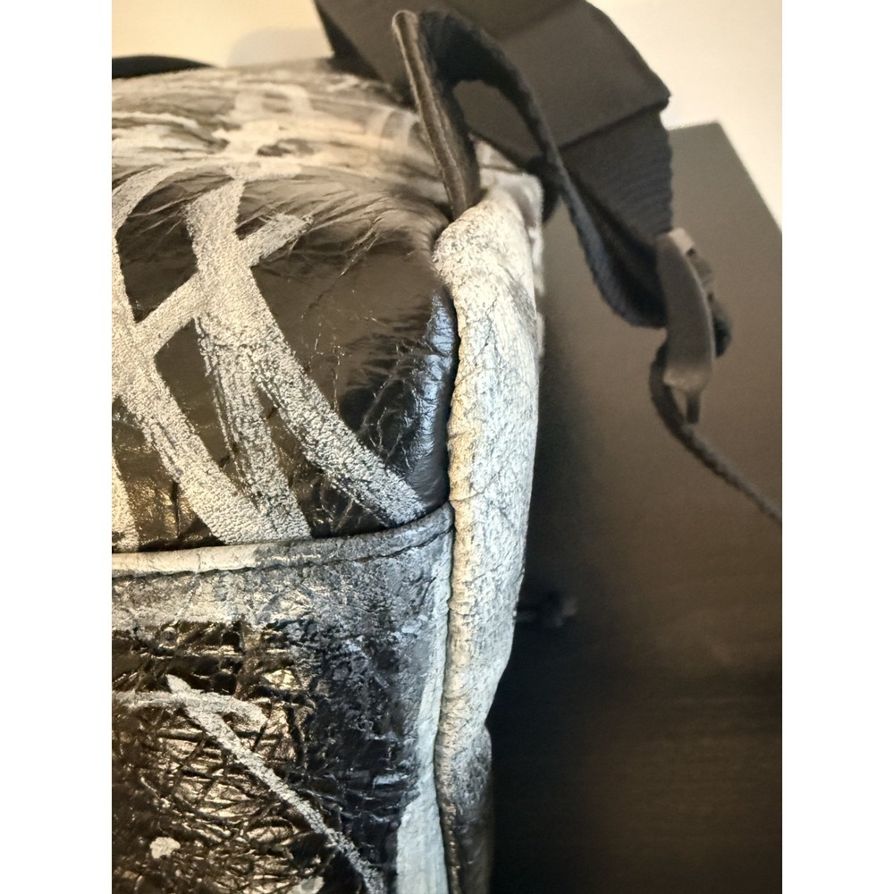 Balenciaga Explorer Graffiti Backpack Black Lambskin Rare Dustbag - Picture 11 of 16